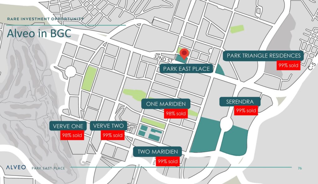 park east place BGC Map